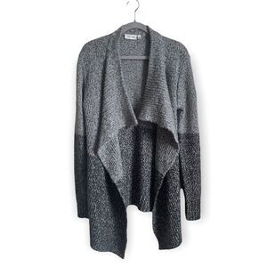 RD Style Stitch Fix Gray Colorblock Drape Open Cardigan Small